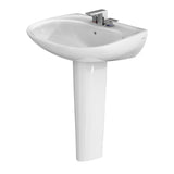 TOTO LPT242.4G#01 Prominence Oval Pedestal Bathroom Sink with CEFIONTECT for 4" Center Faucets