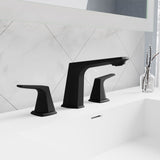 ANZZI L-AZ905MB 2-Handle 3-Hole 8" Widespread Bathroom Faucet With Pop-up Drain in Matte Black