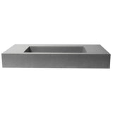 ALFI Brand ABCO40R 40" Solid Concrete Rectangular Countertop Sink