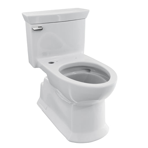 TOTO Soiree One Piece Elongated 1.28 GPF Universal Height Skirted Toilet with CeFiONtect, Cotton White - CST964CEFGAT40#01