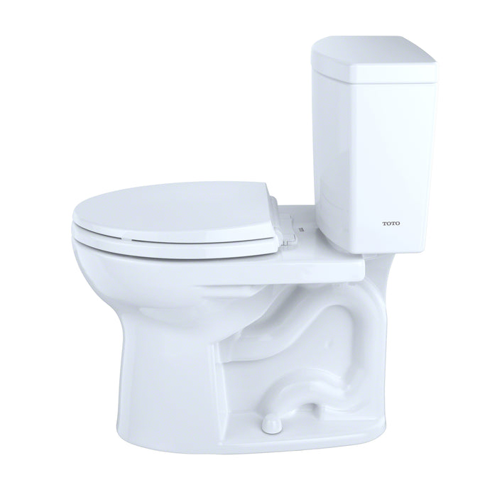 TOTO CST453CUFG#01 Drake II 1G Two-Piece Round 1.0 GPF Universal Height Toilet, Cotton White