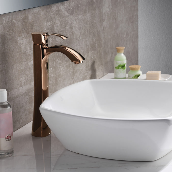 ANZZI LS-AZ119 Deux Series Ceramic Vessel Sink in White