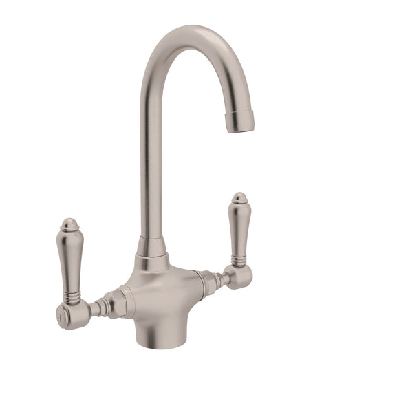 House of Rohl A1667LMSTN-2 San Julio Single Hole C-Spout Bar and Food Prep Faucet