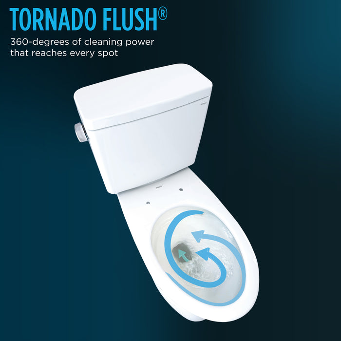 TOTO CST776CSG#03 Drake Two-Piece Elongated 1.6 GPF Toilet with CeFiONtect, Bone