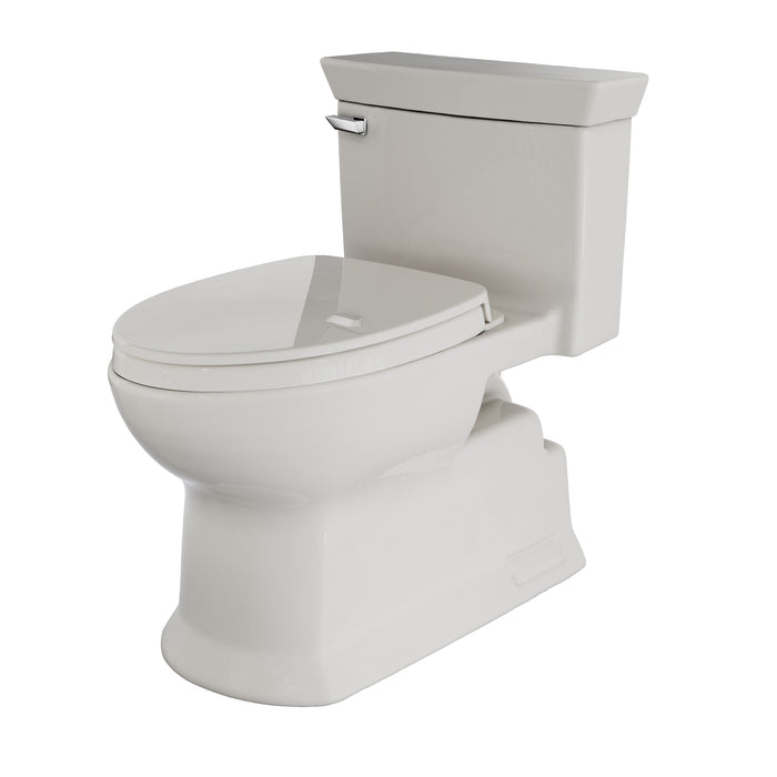 TOTO MS964124CEFG#11 Soiree One Piece Elongated 1.28 GPF Universal Height Skirted Toilet, Colonial White