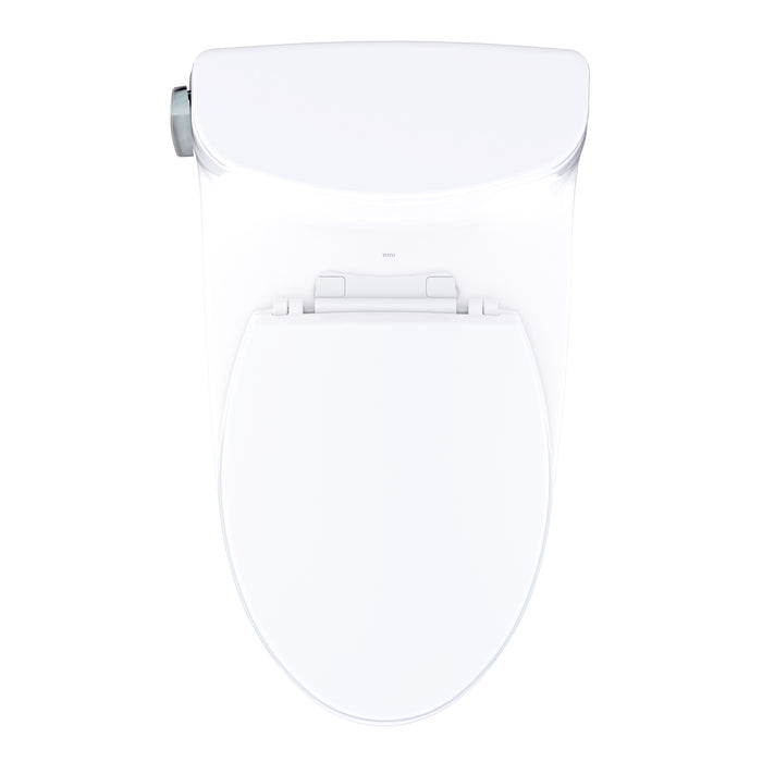 TOTO MS618114CEFG#01 UltraMax Low Profile One-Piece Elongated 1.28 GPF Universal Height Toilet with Seat, Cotton White