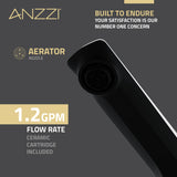 ANZZI L-AZ905MB-BN 2-Handle 3-Hole 8" Bathroom Faucet with Pop-up Drain in Matte Black & Brushed Nickel