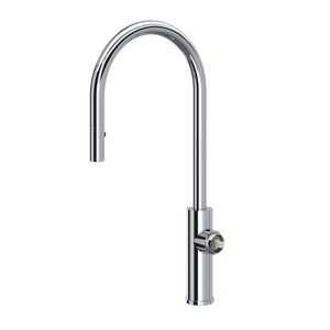 House of Rohl EC55D1APC Eclissi Pull-Down Kitchen Faucet with C-Spout Less Handle