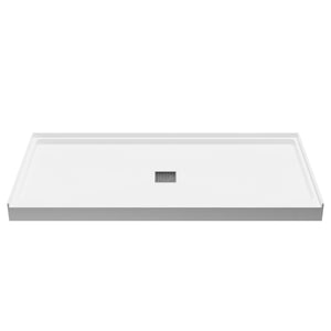 ALEXANDER 60 in. x 30 in. Center Drain Shower Base in White