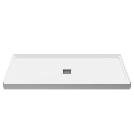 ALEXANDER 60 in. x 30 in. Center Drain Shower Base in White