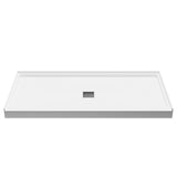 ALEXANDER 60 in. x 30 in. Center Drain Shower Base in White