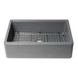 ALFI Brand AB33FARM-T Titanium 33" Granite Composite Single Bowl Drop-in Farm Sink