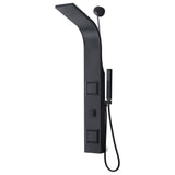 Aura 2-Jetted Shower Panel with Heavy Rain Shower & Spray Wand in Matte Black