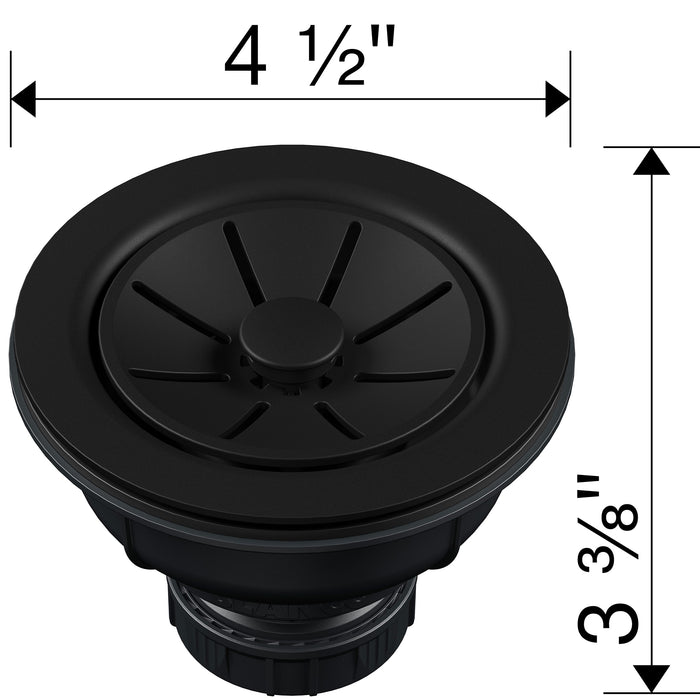 Blanco 222473 Essential Silgranit 3.5" Basket Strainer with Turn-to-Close - Coal Black