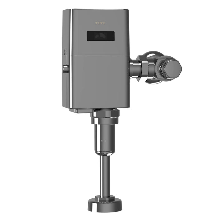 TOTO ECOPOWER touchless 1.0 GPF urinal flushometer valve in Polished Chrome finish. Engineered with ADA-compliant height.