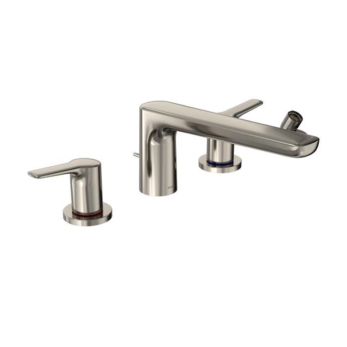 TOTO TBG03202U#PN GS Four-hole Deck-Mount Roman Tub Filler Trim with Handshower, Polished Nickel