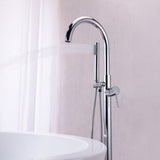 ANZZI FS-AZ0047CH Coral Series 2-Handle Freestanding Claw Foot Tub Faucet with Hand Shower in Polished Chrome