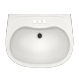 TOTO LHT242.4G#11 Prominence Oval Wall-Mount Bathroom Sink with Shroud for 4" Center Faucets, Colonial White