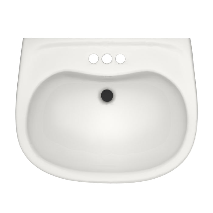 TOTO LPT242.4G#11 Prominence Oval Basin Pedestal Bathroom Sink for 4 inch Center Faucets, Colonial White