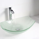 ANZZI LS-AZ085 Pendant Series Deco-Glass Vessel Sink in Lustrous Frosted