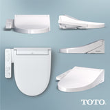 TOTO SW3023#01 WASHLET KC2 Electronic Bidet Toilet Seat with Heated Seat and SoftClose Lid, Round, Cotton White