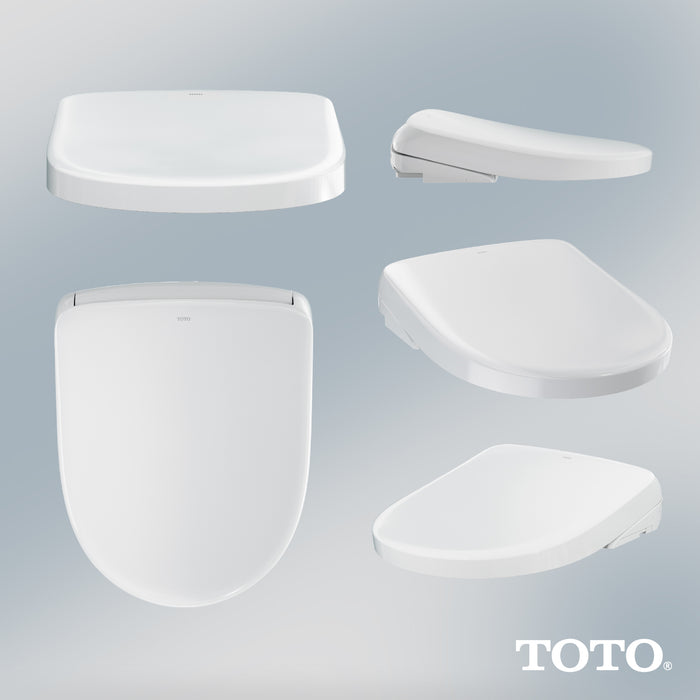 TOTO SW4735#01 Washlet S7A Electronic Bidet Toilet Seat, Contemporary Lid, Round, Cotton White