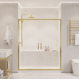 ANZZI SD-AZ15-01BG Enchant 70" x 60.4" Framed Sliding Shower Door in Brushed Gold