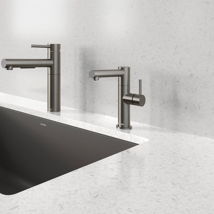 Blanco 527567 Alta II Low Arc Beverage Faucet - RO Compatible - Satin Dark Steel