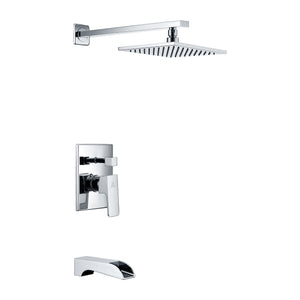 Mezzo Series 1-Handle 1-Spray Tub and Shower Faucet in Polished Chrome