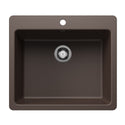 Blanco 443223 Liven SILGRANIT 25" Single Bowl Dual Mount Kitchen Sink - Cafe