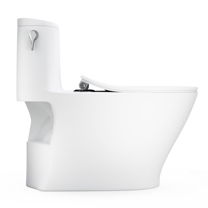 TOTO MS642234CEFG#MW Nexus One-Piece Elongated Toilet with a Slim SoftClose Seat, Matte White