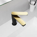 ANZZI L-AZ900MB-BG Single Handle Single Hole Bathroom Faucet With Pop-up Drain in Matte Black & Brushed Gold