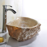 ANZZI LS-AZ148 Desert Shell Vessel Sink in Dark Honey Onyx