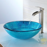 ANZZI LS-AZ047 Accent Series Deco-Glass Vessel Sink in Blue Ice