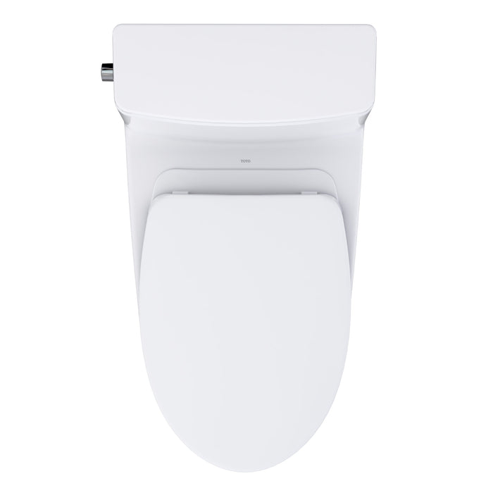 TOTO MS672124CEFG#01 Redington One-Piece Elongated 1.28 GPF Universal Height Toilet with Seat, Cotton White