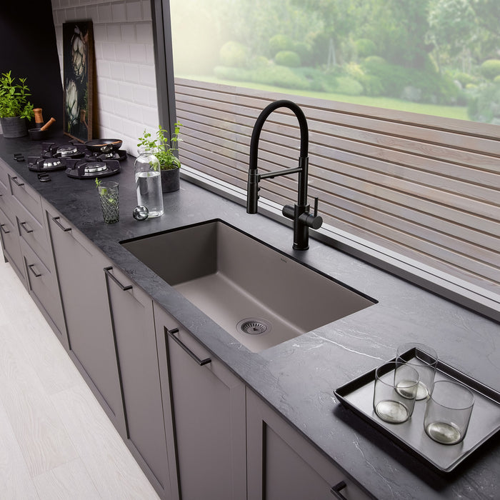 Blanco 443121 Precis SILGRANIT 32" Super Single Undermount Kitchen Sink - Volcano Gray