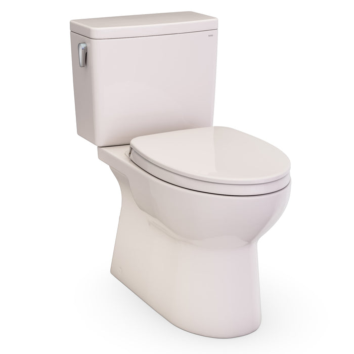 TOTO Glaston 1G Two-Piece Elongated 1.0 GPF WASHLET+ and Auto Flush Ready Universal Height Toilet with CEFIONTECT and SS124 SoftClose Seat, Bone - MS472124CUFG#03