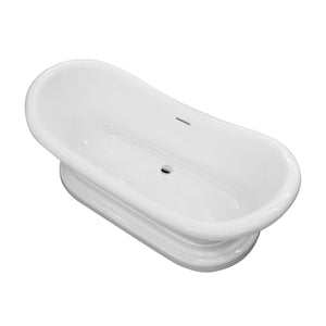 Ruby 5.9 ft. Acrylic Flatbottom Non-Whirlpool Bathtub-White