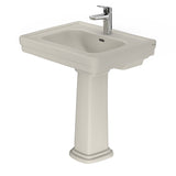 TOTO LPT530N#12 Promenade 27-1/2" x 22-1/4" Rectangular Pedestal Bathroom Sink for Single Hole Faucets, Sedona Beige
