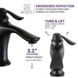 ANZZI L-AZ104ORB Anfore Single Hole Single Handle Bathroom Faucet in Oil Rubbed Bronze