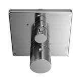 TOTO TBV02403U#CP Square Thermostatic Mixing Valve with Volume Control Shower Trim, Polished Chrome