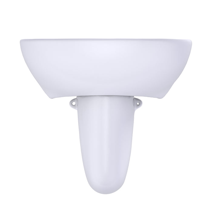 TOTO LHT241G#01 Supreme Oval Wall-Mount Bathroom Sink with Shroud for Single Hole Faucets, Cotton White