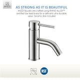 ANZZI L-AZ030BN Bravo Series Single Hole Single-Handle Low-Arc Bathroom Faucet in Brushed Nickel