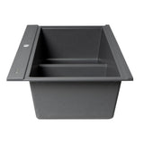 ALFI Brand AB3418DBDI-T Titanium 33" Granite Composite Workstation Double Bowl Drop-in Sink