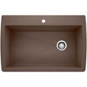 Blanco 440192 Diamond SILGRANIT 33.5" Super Single Dual Mount Kitchen Sink - Cafe