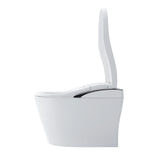 TOTO MS8732CUMFG#01B NEOREST LS Dual Flush Integrated Bidet Toilet, Cotton White with Black Trim