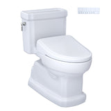 TOTO CST974CEFGAT40#01 Eco Guinevere WASHLET+ Ready Elongated Skirted Toilet in Cotton White