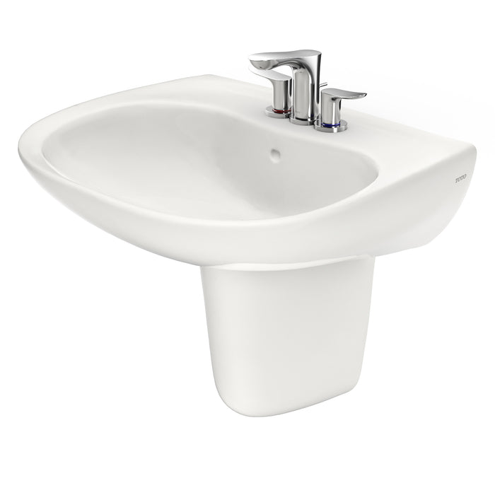 TOTO LHT242.4G#11 Prominence Oval Wall-Mount Bathroom Sink Shroud for 4 Inch Center Faucets, Colonial White