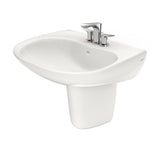 TOTO LHT242.4G#11 Prominence Oval Wall-Mount Bathroom Sink with Shroud for 4" Center Faucets, Colonial White