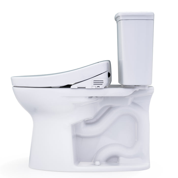 TOTO MW7863446CEG#01 Drake Transitional Washlet+ Two-Piece Elongated Regular Height Toilet with S5 Bidet Seat